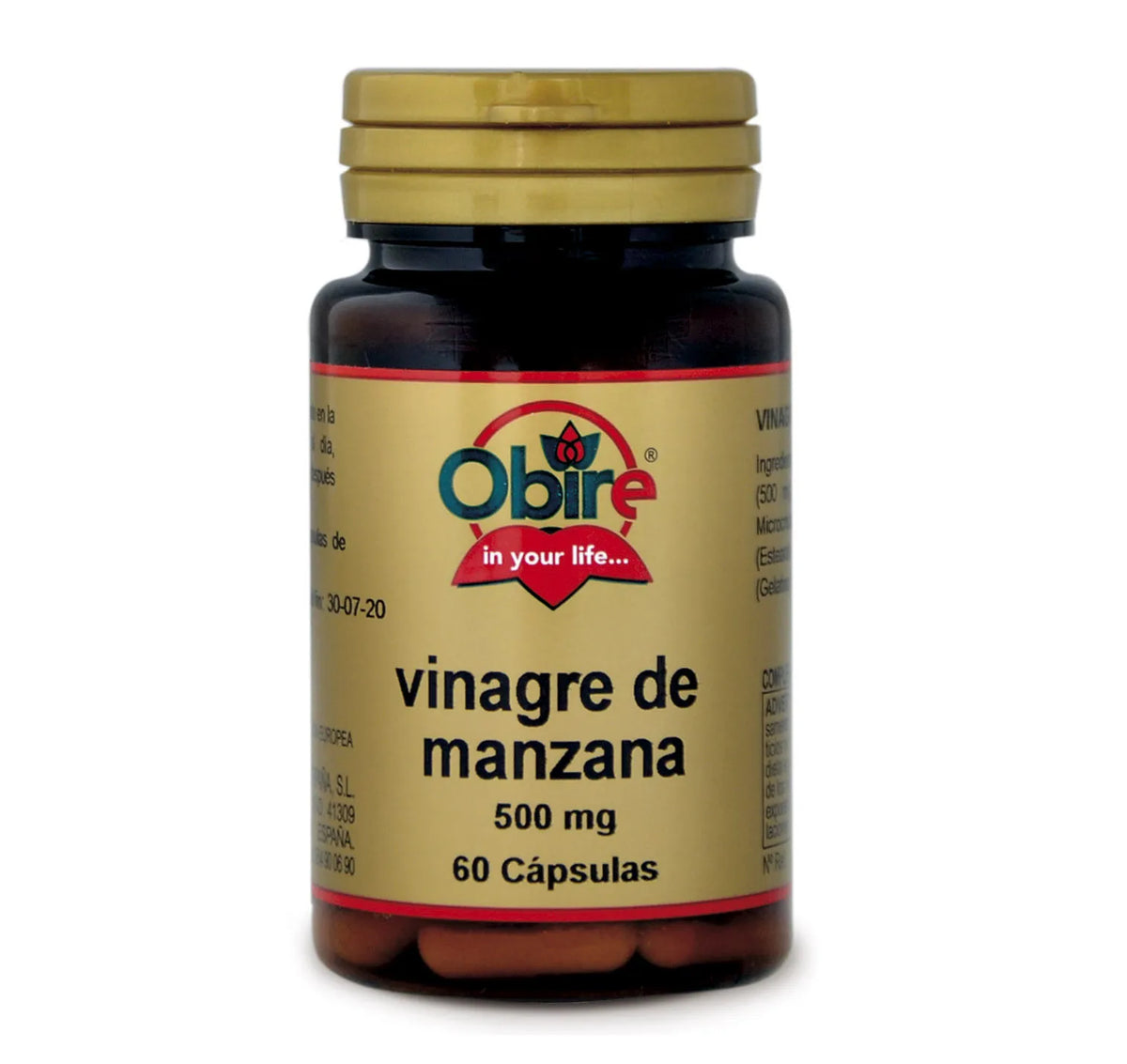 Obire Apple Cider Vinegar 500 Mg 60 Caps
