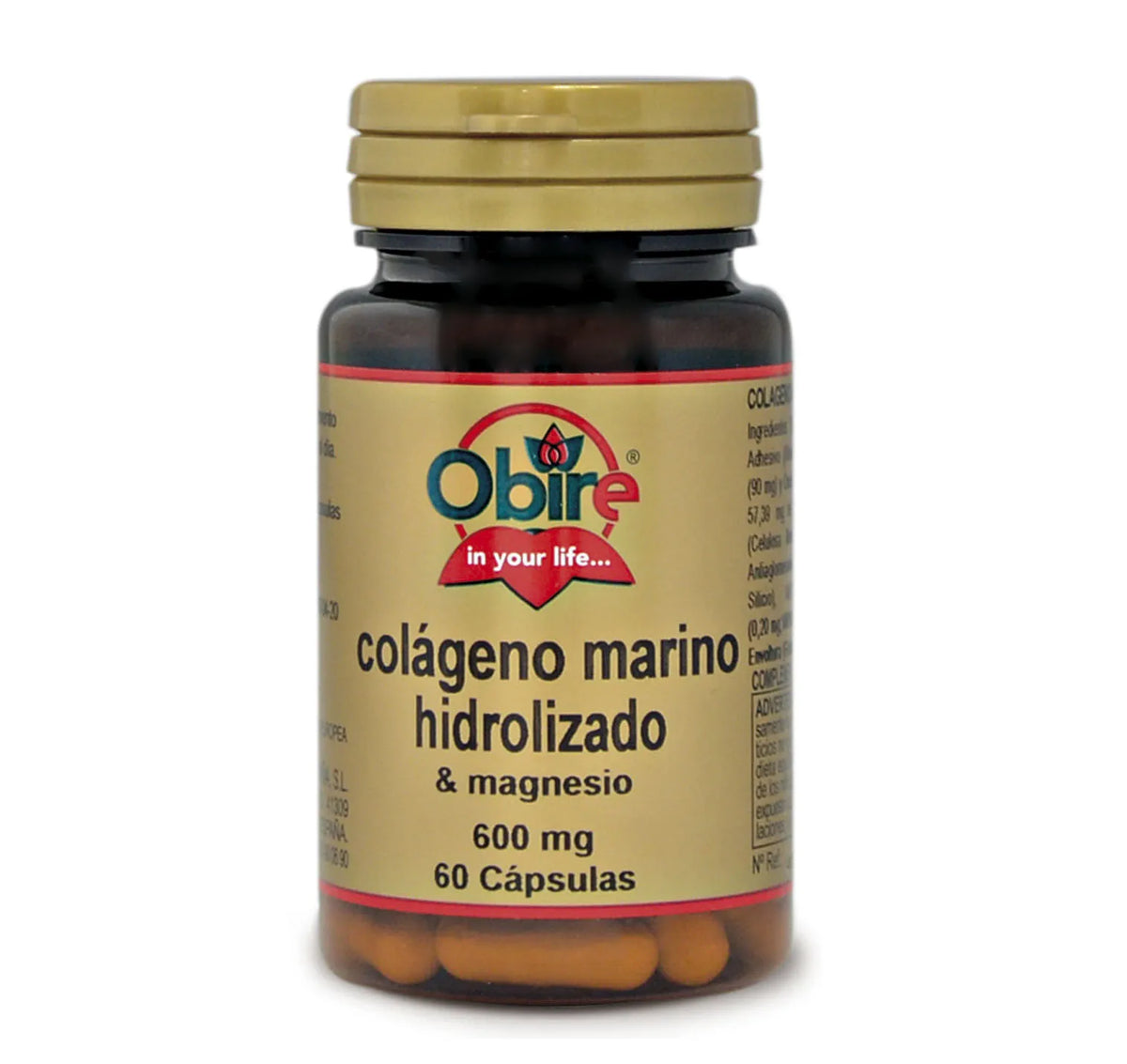 Obire Hydrolyzed Collagen Magnesium 600 Mg 60 Capsules