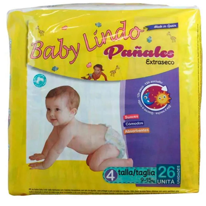 Baby Lindo Diapers Size 4 9-15 kg 26 units