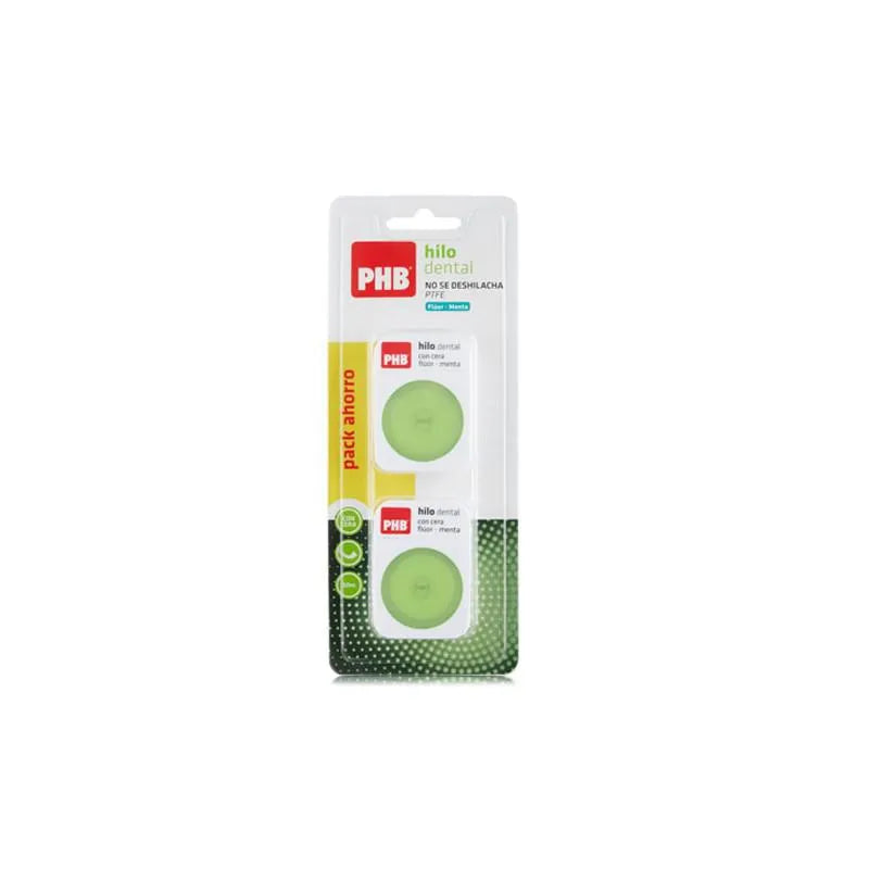 Pbh Phb Fluoride & Peppermint Waxed Dental Floss Duplo 50m