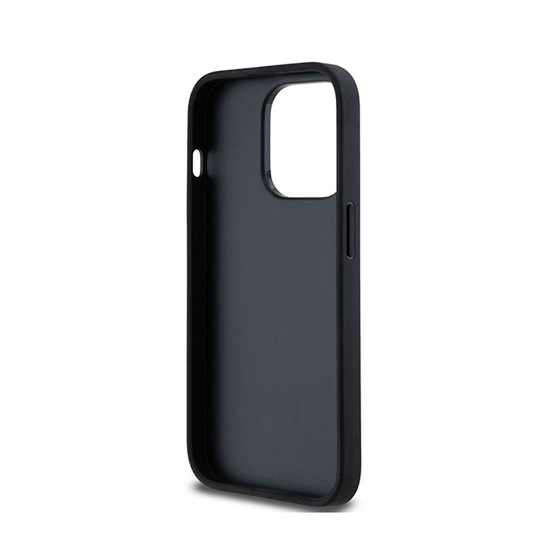 DKNY Leather Checkered Mono Pattern & Printed Stripes - case for iPhone 14 Pro (black) (7)