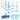 4-Piece Adjustable Dog Agility Set Agility Equipment with 4 Hurdles and Carrying Bag 99 x 65 x 94 cm Light Blue
