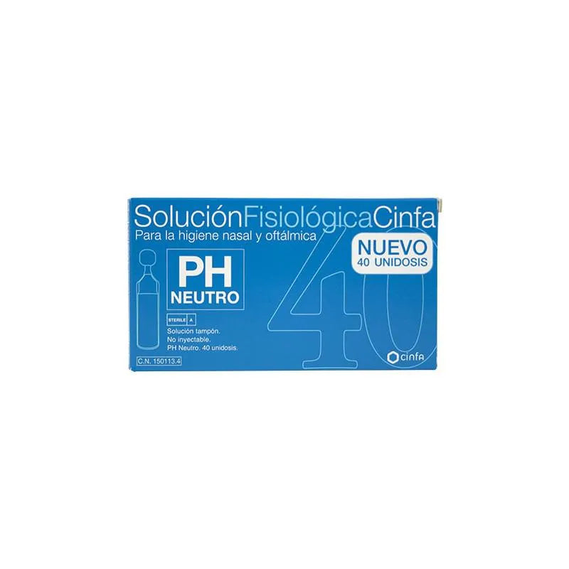 Cinfa Physiological Saline Solution for Nasal Hygiene 40 Single-Dose Units