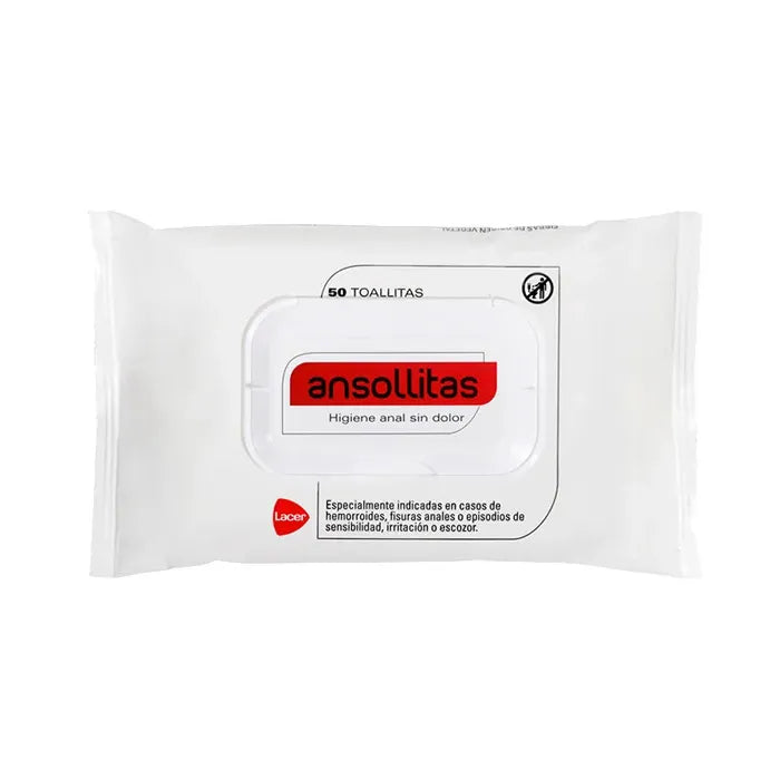 Lacer Ansollitas Anal Hygiene Wipes 50 count