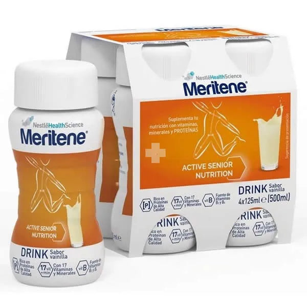 Meritene Active Senior Nutrition Drink Vanilla Flavor 4x125ml
