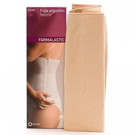 Farmalastic Lumbar Support Belt Beige Velcro T-3 1 Piece