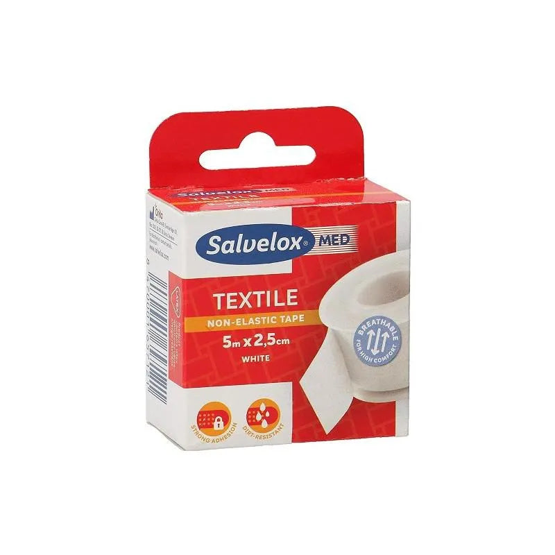 Salvelox Textile Plaster White 5mx2.5cm 1 piece