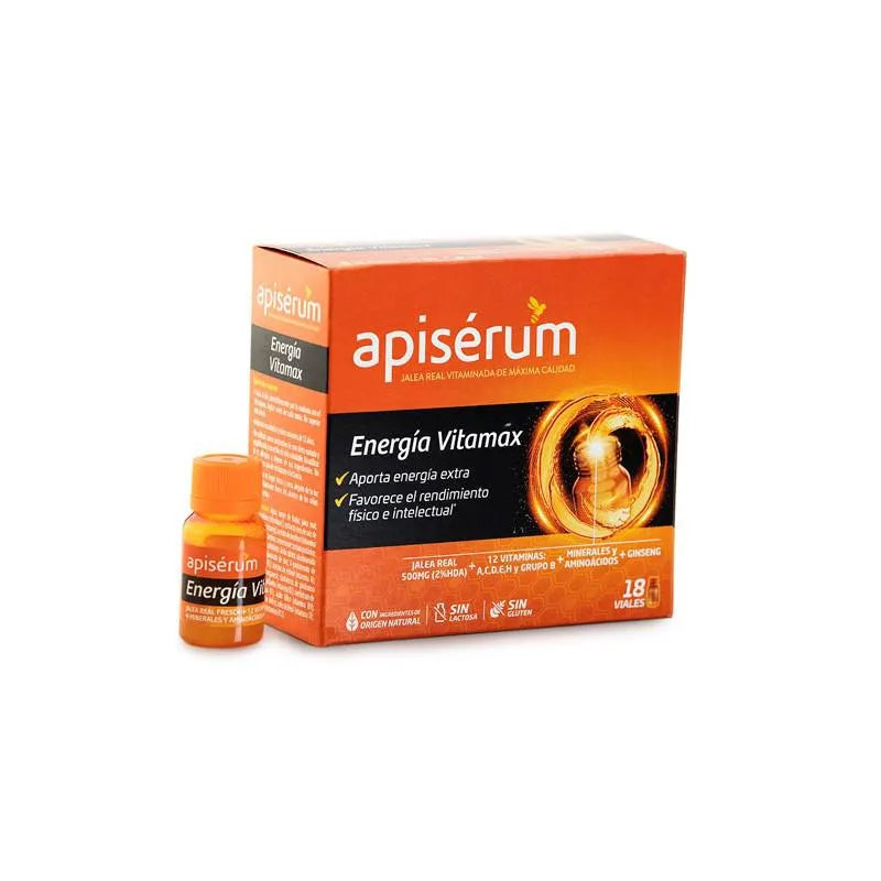 Apisérum Apiserum Energia Vitamax 18 Ampoules