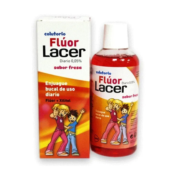 Lacer 0.05 Fluoride Mouthwash Strawberry Flavor 500ml