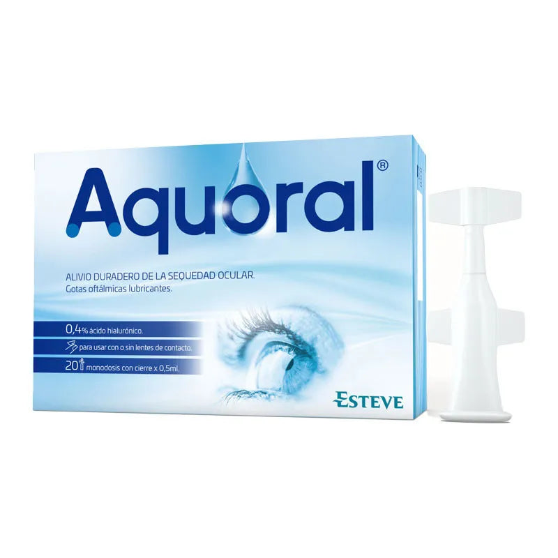Esteve Aquoral Eye Drops 20 Single-Dose Units X 0.5ml