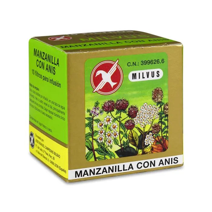 Milvus Chamomile with Anise 10 Tea Bags