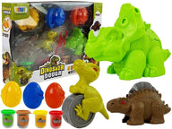 Playdough dinosaur egg mold, 12 pieces, 4 colors