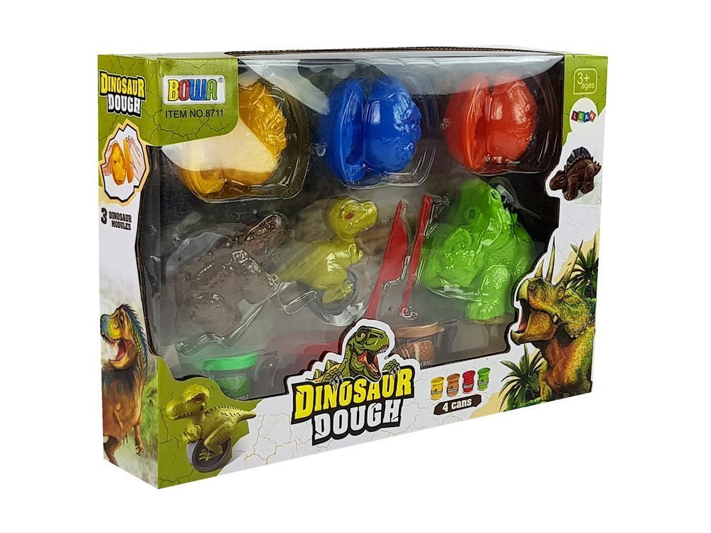 Playdough dinosaur egg mold, 12 pieces, 4 colors (9)