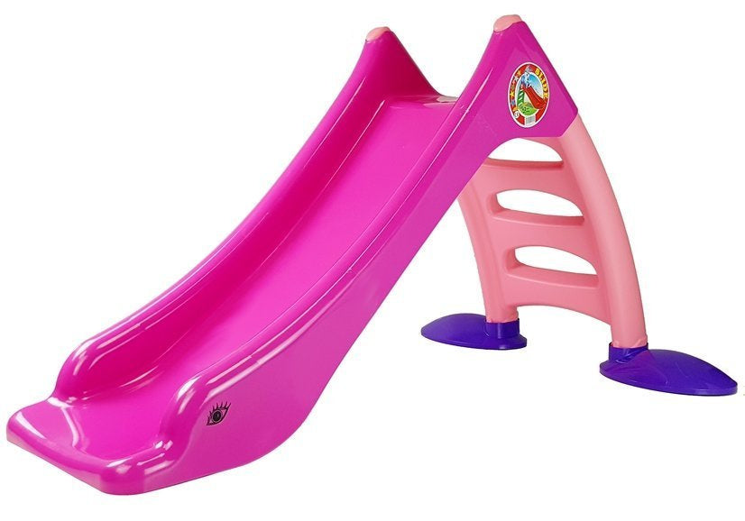 Garden slide for children, 3-step ladder, pink, 130 cm, 424