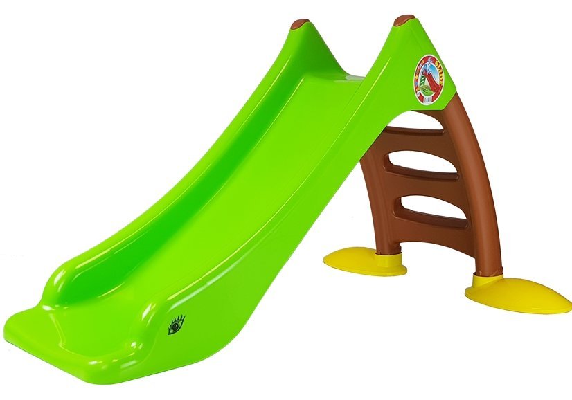 Garden slide with ladder for children, 424 green-brown, 130 cm
