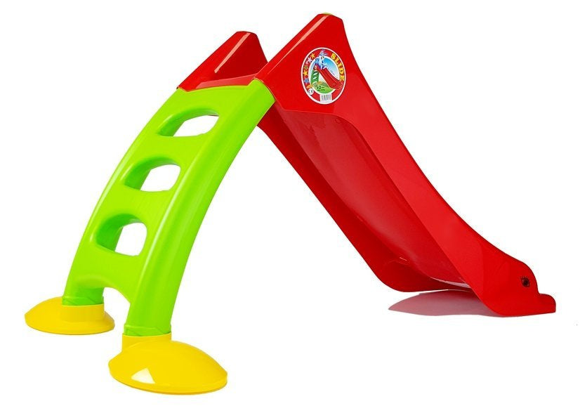 Garden slide for children, 3-step ladder, red, 130 cm, 424 (2)