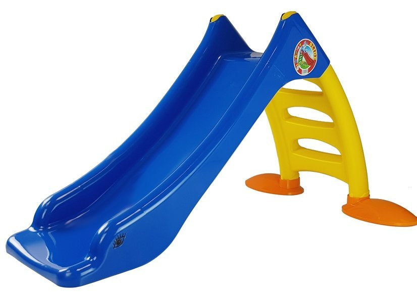 Garden slide for children, 3-step ladder, blue, 130 cm, 424