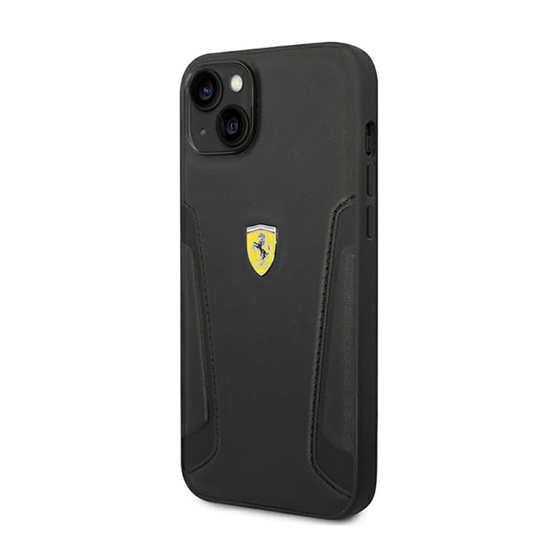 Ferrari Leather Stamp Sides - case for iPhone 14 Plus (black) (2)