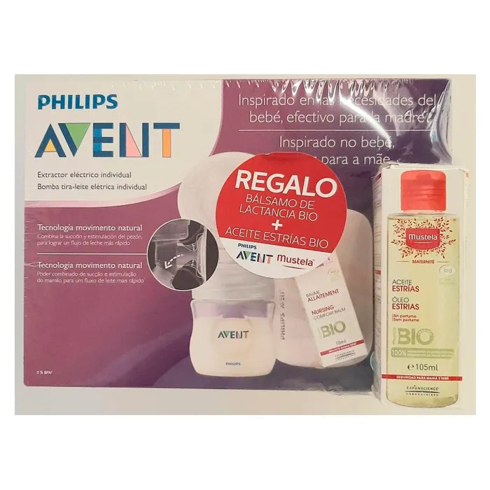 Avent Comfort Electric Breast Pump +Free gift Mustela Organic Nursing Balm 10ml +Mustela Stretch Mark Oil 105ml