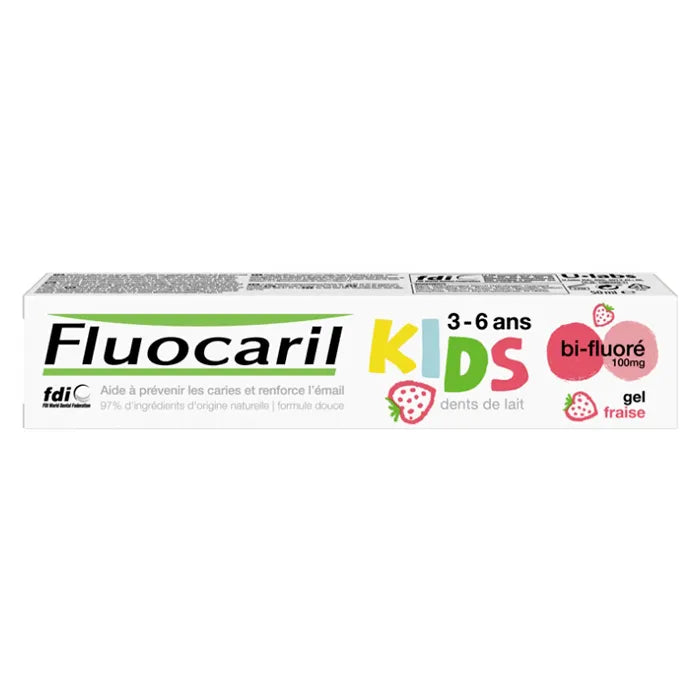 Fluocaril Kids Bi-Fluoride Milk Teeth Strawberry Flavor 3-6 Years 50ml