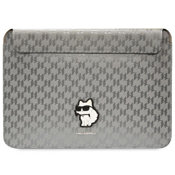 Karl Lagerfeld NFT Saffiano Monogram Ikonik Choupette Sleeve - 14" laptop sleeve (silver)