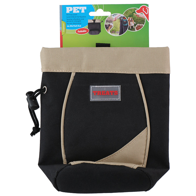 Collapsible pet treat pouch (brown)