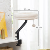 Cat desk bed, cat bed for desk with 360° rotation, adjustable height, cat lounger with removable (3)