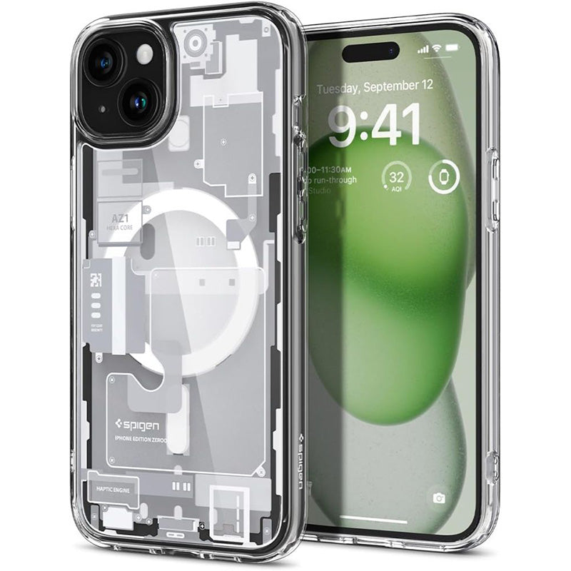 Spigen Ultra Hybrid MagSafe - case for iPhone 15 Plus (Zero One White)