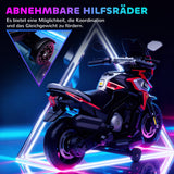 Electric motorcycle for children aged 18-36 months, ride-on vehicle, training wheels, lights, music, plastic (5)