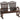 2-Seater Solid Wood Garden Bench, Bench with Armrest, Garden Furniture 250kg Load Capacity, Rustic Bench for