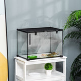 Reptile Terrarium Feeding Box Glass Terrarium for Amphibians and Arachnids with Thermometer Reptile Breeding Box (9)