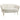 Vintage 2-seater sofa, couch, upholstered furniture, velvet look, up to 150 kg, cream/gold