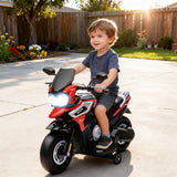 Electric motorcycle for children aged 18-36 months, ride-on vehicle, training wheels, lights, music, plastic (2)