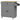 Kitchen trolley with drawer, cupboard compartment, towel rail, 106 x 42 x 87 cm, grey/oak