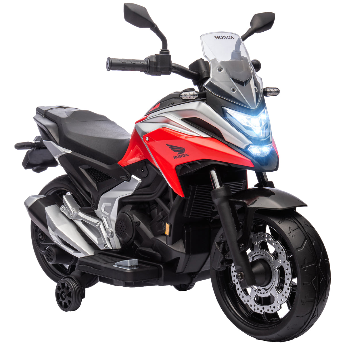 Electric motorcycle for kids, Honda, 3 km/h, music & lights, 3-6 years, up to 30 kg, red