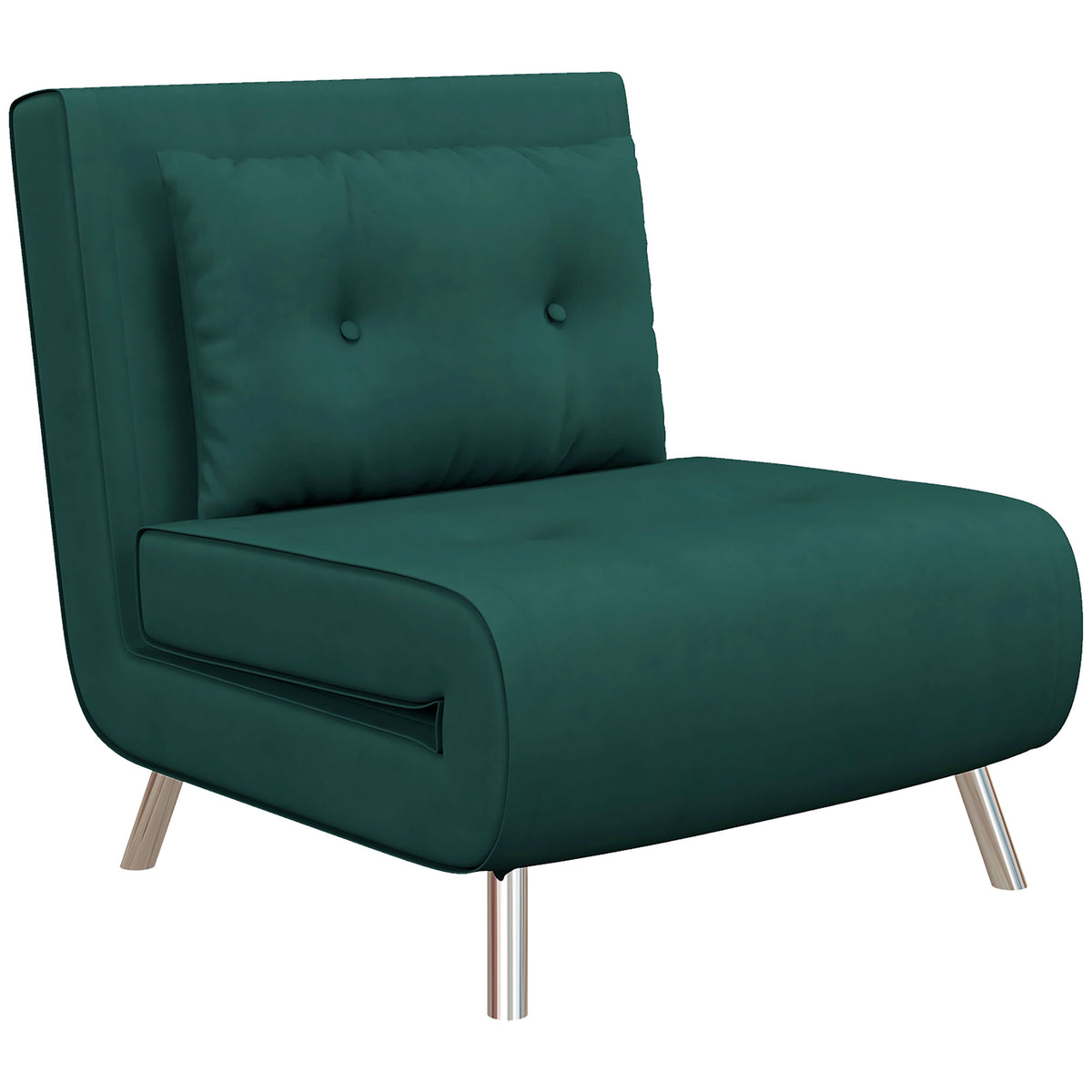 Recliner armchair with reclining function, sleeper chair, button tufting, linen look, 77 cm x 88 cm x 83 cm