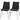 Dining chairs set of 2, kitchen chairs with velvet upholstery and metal legs, dark gray