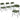 Set of 4 padded folding chairs, foldable chairs with corduroy upholstery, backrest, metal frame, green