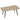 Coffee table side table with steel legs, 4 cm thick tabletop living room table 100 x 50 x 45 cm oak+black