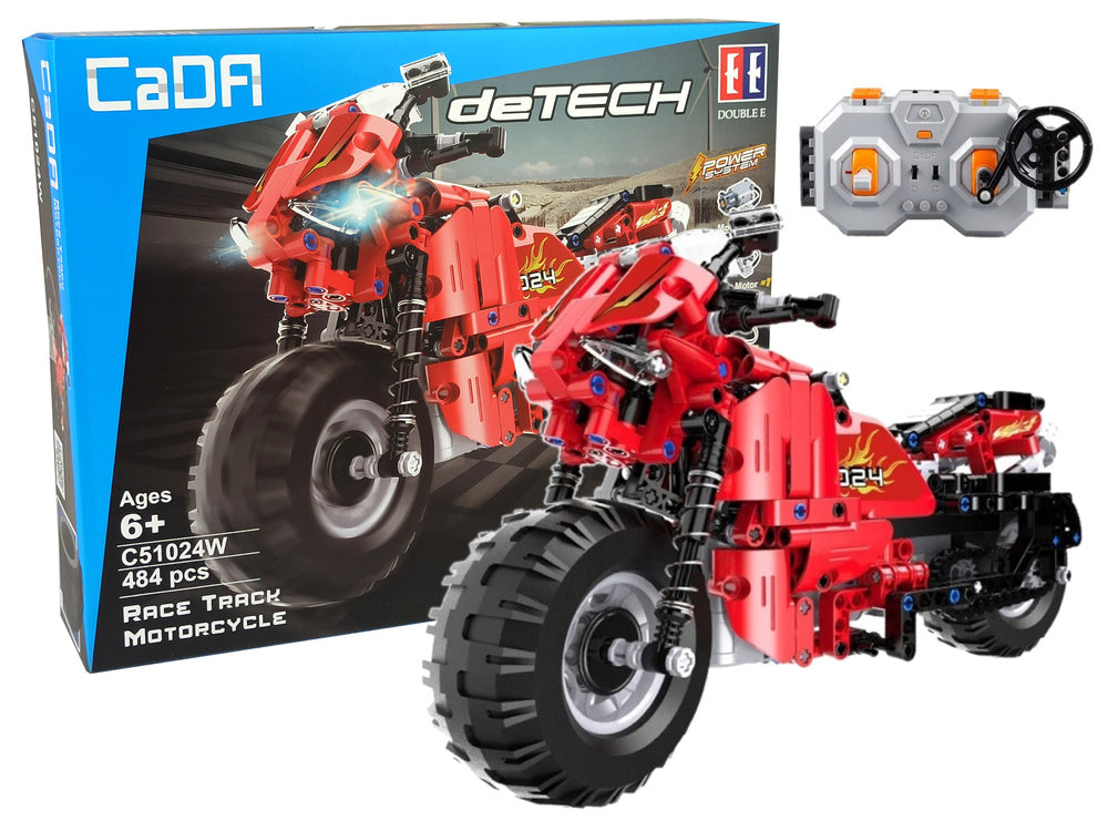 CADA Building Blocks Set Remote-Controlled Motorcycle 2.4G 484 Pieces