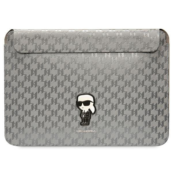 Karl Lagerfeld NFT Saffiano Monogram Ikonik Karl Sleeve - 14" laptop sleeve (silver)
