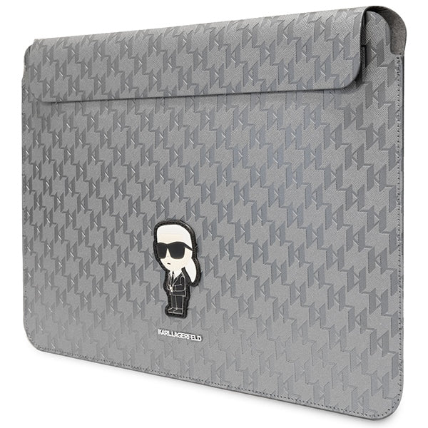 Karl Lagerfeld NFT Saffiano Monogram Ikonik Karl Sleeve - 14" laptop sleeve (silver) (2)
