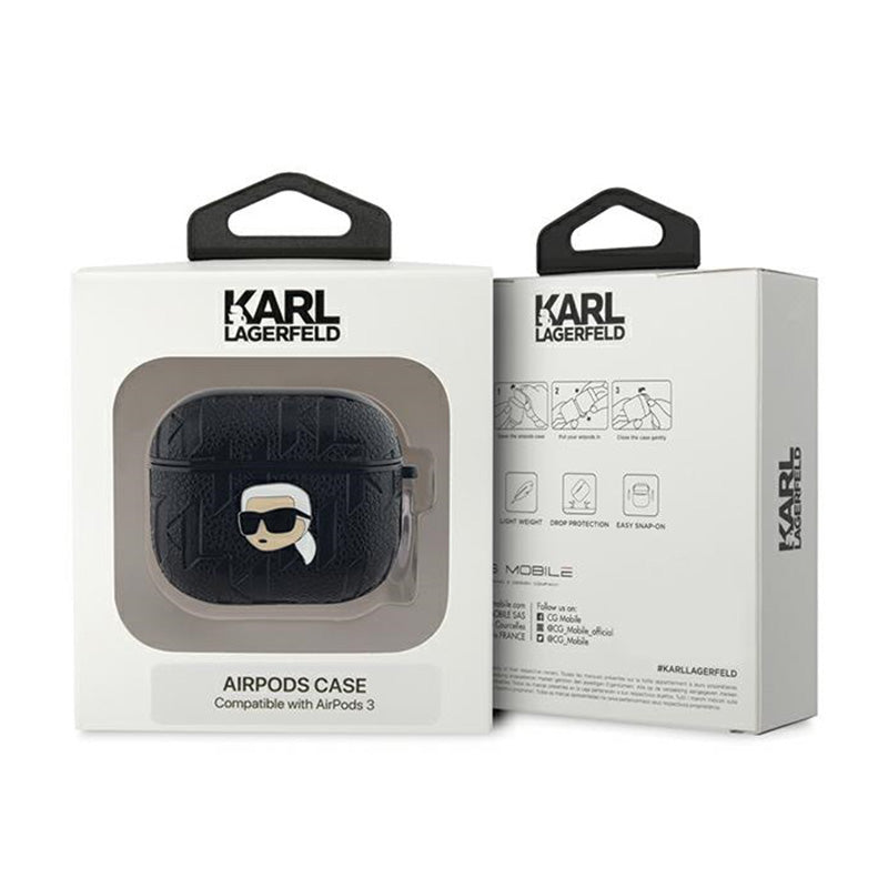 Karl Lagerfeld Monogram Karl Head - AirPods 3 Case (black) (3)
