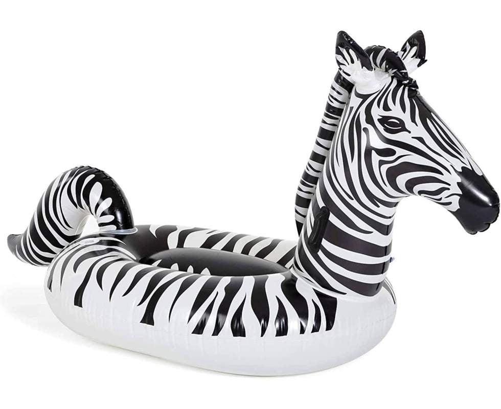 Inflatable Zebra Mattress LED 254 x 142 cm Bestway 41406