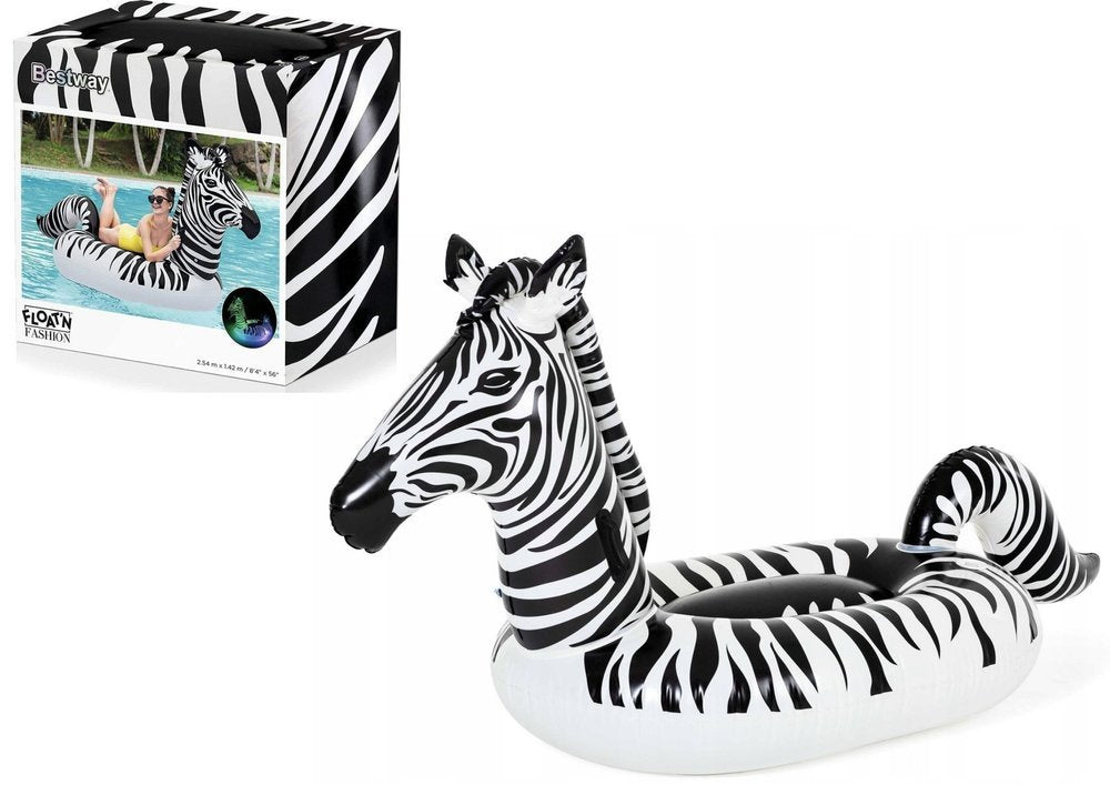 Inflatable Zebra Mattress LED 254 x 142 cm Bestway 41406 (2)