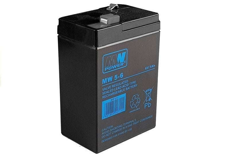 AGM gel battery for a car for a 6V5Ah battery