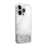 Guess Liquid Glitter Marble - case for iPhone 14 Pro Max (white) (4)