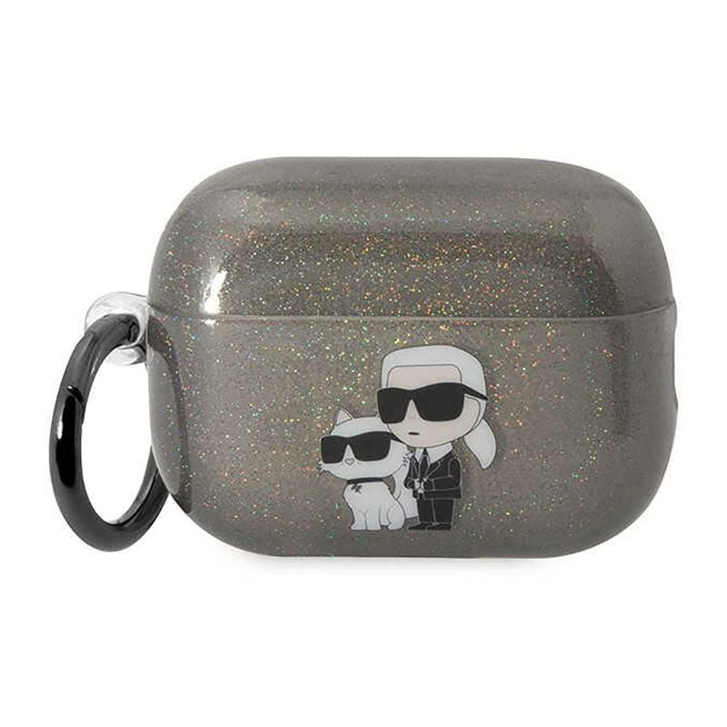 Karl Lagerfeld Glitter NFT Karl & Choupette - Case for Apple AirPods Pro 2 (black)