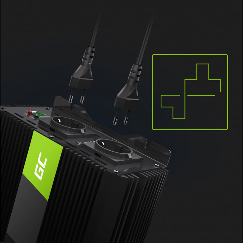 Green Cell - Power Inverter PRO 12V to 230V 2000W/4000W Modified Sine Wave (2)