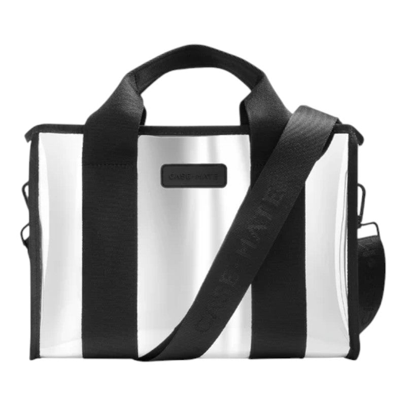 Case-Mate Mini Travel Tote Bag - Waterproof Shoulder Travel Bag (Silver Chrome) (2)